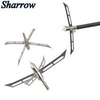 3612pcs hunting arrowhead sharp arrow broadhead stainless steel removable blade point tips hunting compound bow crossbow