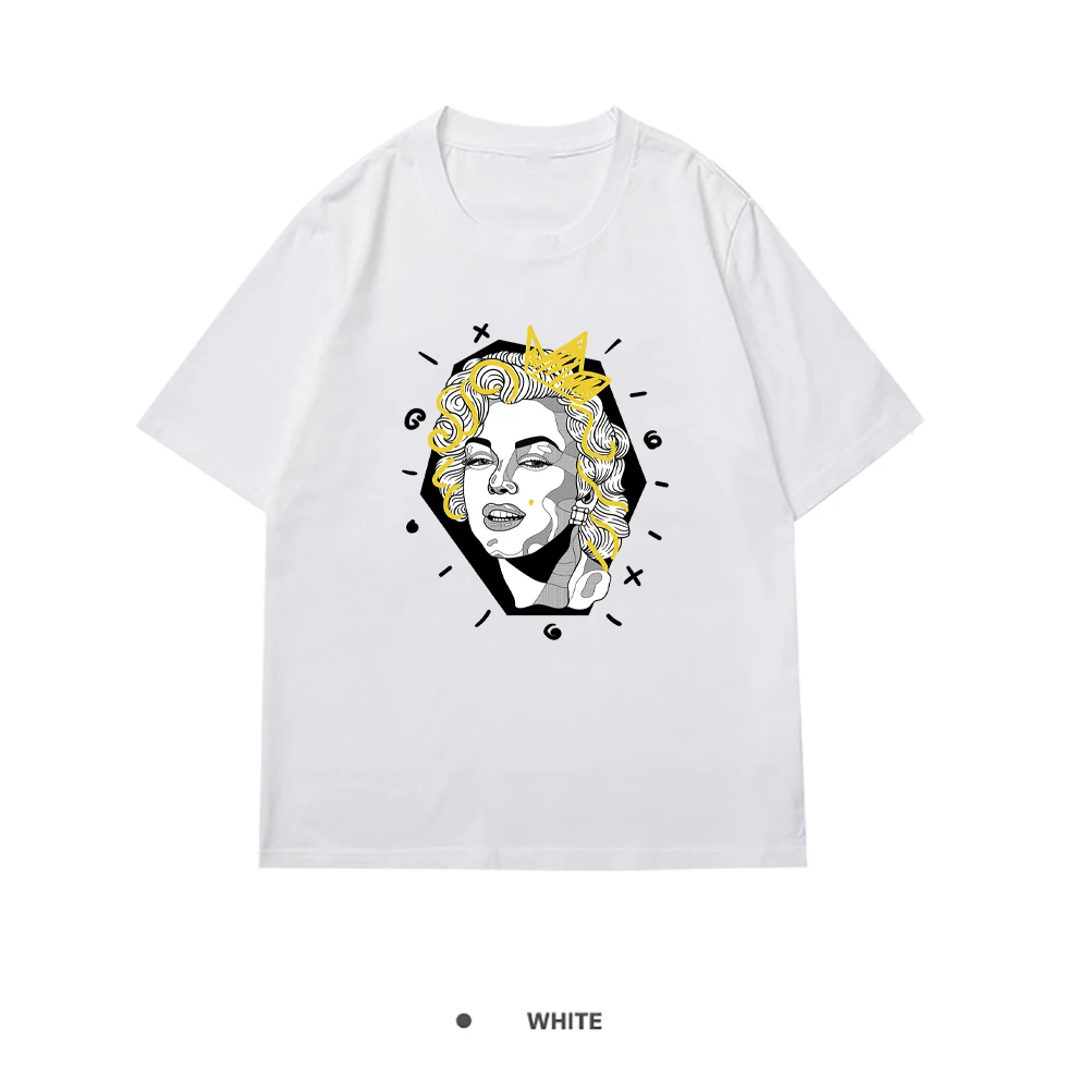 

Mona Lisa's Doodle Print Woman T-Shirt Oversized Casual Tshirt 2021 Fashion Comfortable T Shirt Crewneck Oversize Tshirt Woman