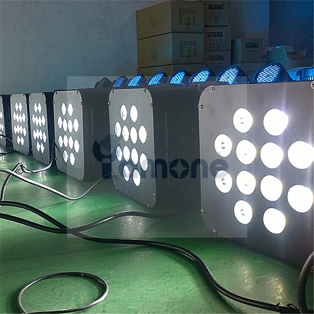 2 шт./лот 12X10W RGBW 4In1 светодиодная плоская лампа Quad цветные светильники DMX для
