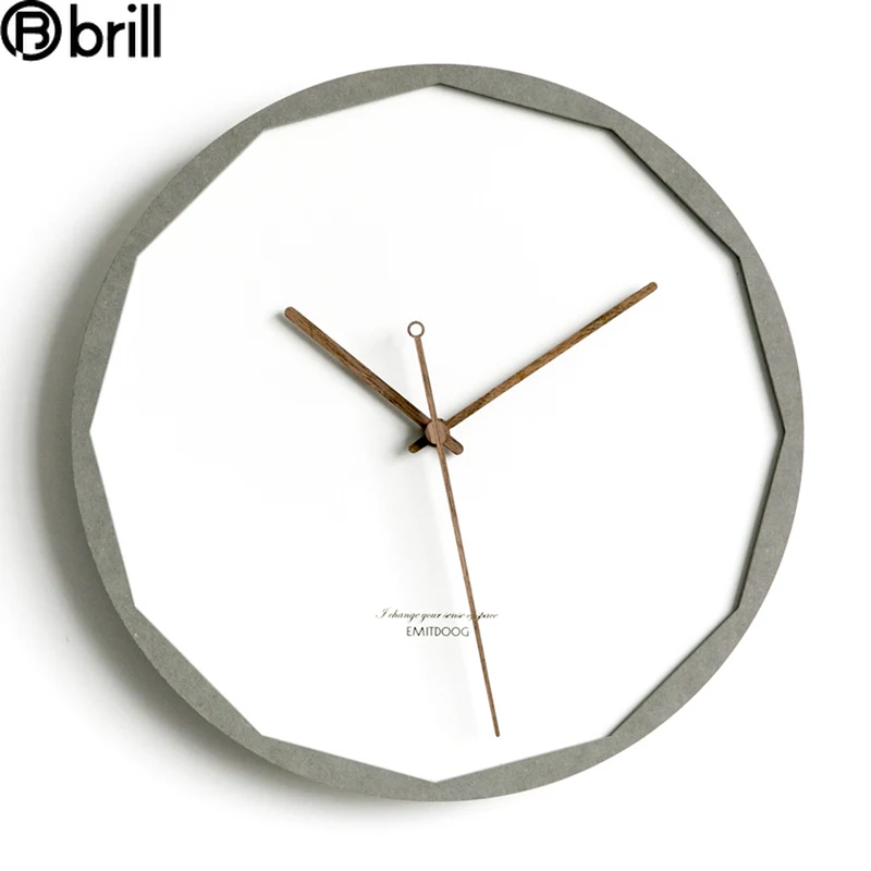 

Nordic Large Wall Clock Wooden White Digital Modern Wall Watches Silent Rustic Home Decor Wall Decorations Living Room Creative