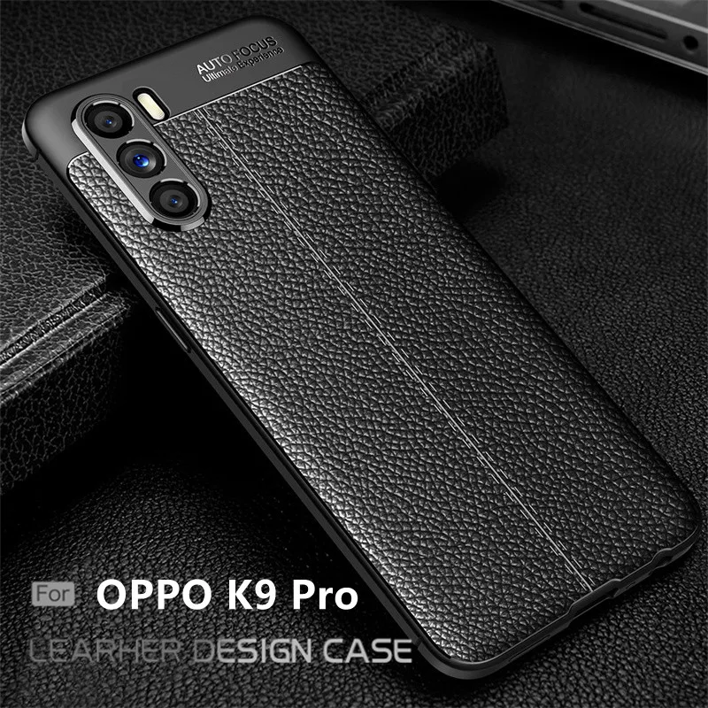 

For OPPO K9 Pro Case For OPPO K9 Pro Capas Phone Back Shockproof Coque Armor Bumper Soft Leather For Fundas OPPO K9 Pro Cover