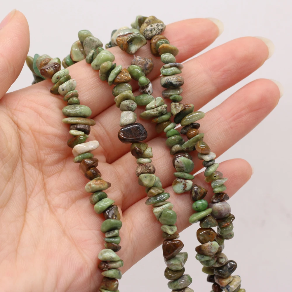 

Fashion Spaced Beads Natural Stone Australian Jade Gravel Beaded for Jewelry Making DIY Bracelet Necklace Accessories 5-8mm