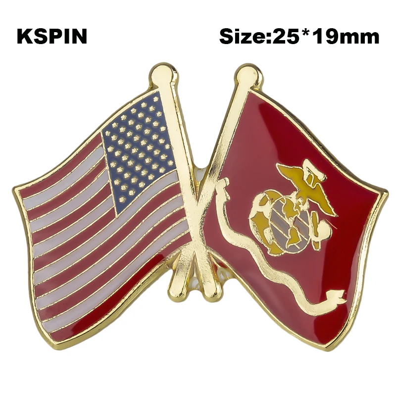 США и Морпехи флаг дружбы значок брошь в виде флага национальный отворот булавка