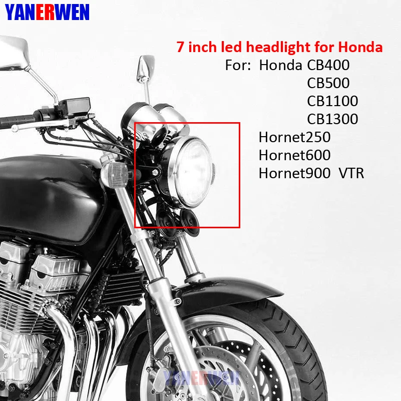 Передняя светодиодная фара для мотоцикла Honda CB400 CB500 CB1300 VTR250 7 дюймов| |
