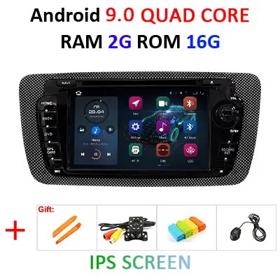DSP ips 8 ядерный 4G 64G 2 Din Android 9,0 Автомобильный мультимедийный dvd-плеер gps Авторадио для SEAT Ibiza 2009-2013 автомобильный Радио Аудио fm obd2 - Цвет: 9.0 2G 16G IPS