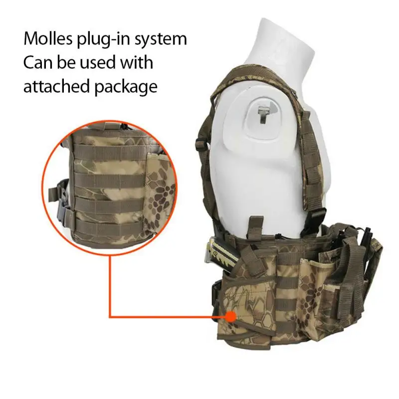 

Military Tactical Package Camouflage Backpack Multi-function Shoulder Bag Military Fan Tactical Vest Multi-pocket Waist Bag