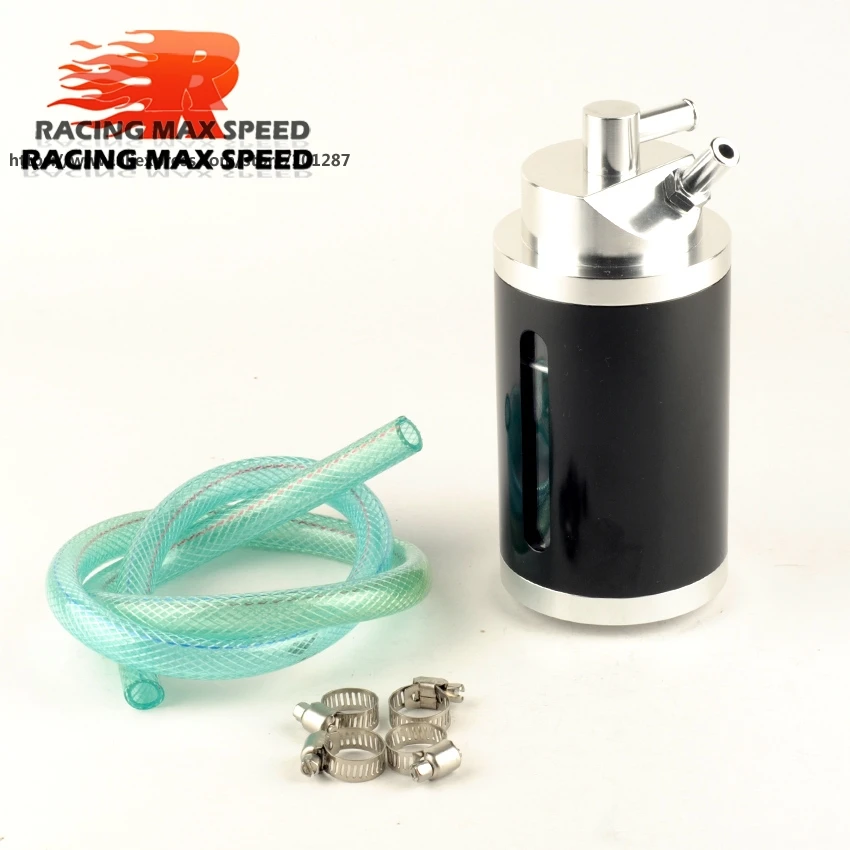 

Wholesale High quality universal oil catch tank with inside filter aluminum fuel tank 0.45L Rotation top port tank oct1113