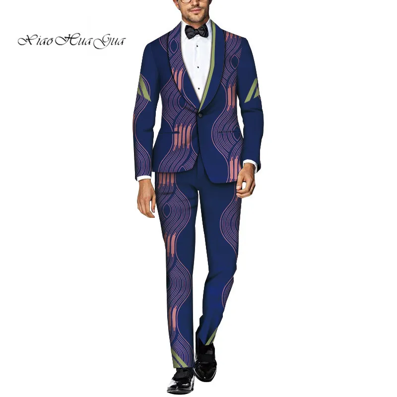 Модная африканская одежда мужской костюм костюмы для отдыха ткань с принтом