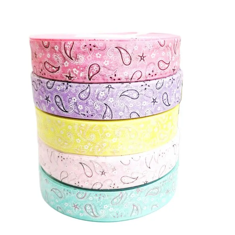 

HL 5 Meters/20 Meters 1" (25mm) printed organza ribbon DIY wedding festival decorations making bows sewing accessories