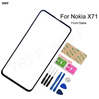 Mobile Outer Glass touch Panel For Nokia X71 Front Glass Panel  No Touch Screen  6 39 TA-1167 TA-1172 Phone Repair Parts
