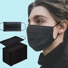 12 ч доставка 10-гитара игрушки 200pcs одноразовая медицинская маска для лица черная маска для лица 3 слоя из нетканого материала дыхание взрослых Маска для лица маска-фильтр