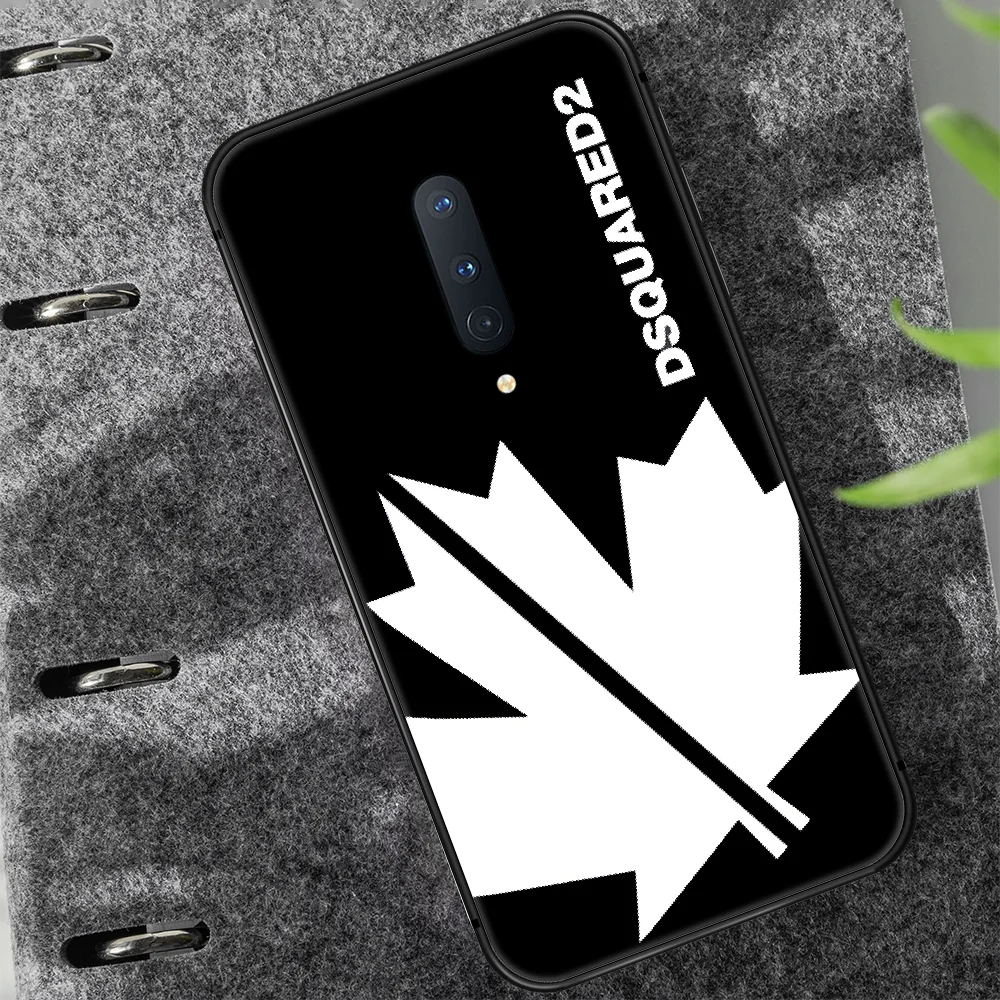 

DSQ2 D2 Fashion Trend brand Phone Case Cover Hull For 1+ Oneplus 5T 6 6T 7 7T 8 8T Pro black Coque Pretty Cover Soft Cell