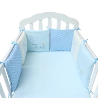 6 pcsset baby bed protector crib bumper pads baby bed bumper kids safety bed around cotton blend anti collision bumper cushion