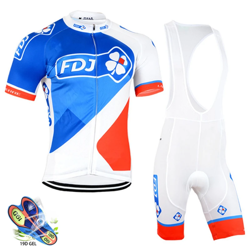 Набор для велоспорта Pro Team FDJ одежда для велоспорта велотренажеры комплект велосипедных трикотажных трусов Ropa Ciclismo Hombre комплект для велоспорта