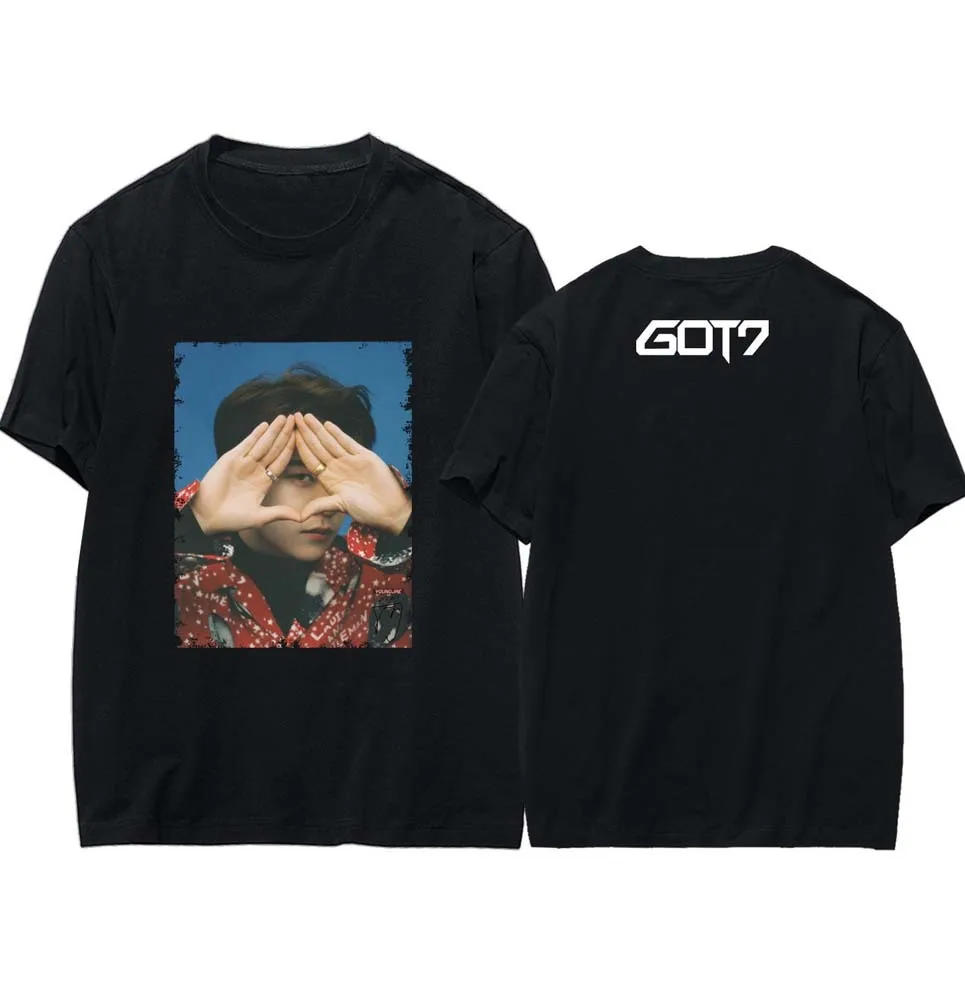 Kpop Got7 женская футболка 2019 новый стиль Женская Повседневная Футболка Джексон JB