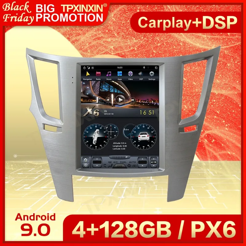 

Carplay 2 Din Android 9 Tesla Multimedia Stereo For Subaru Legacy Outback 2009 2010 2011 2012 2013 2014 BT Navi Video Head Unit