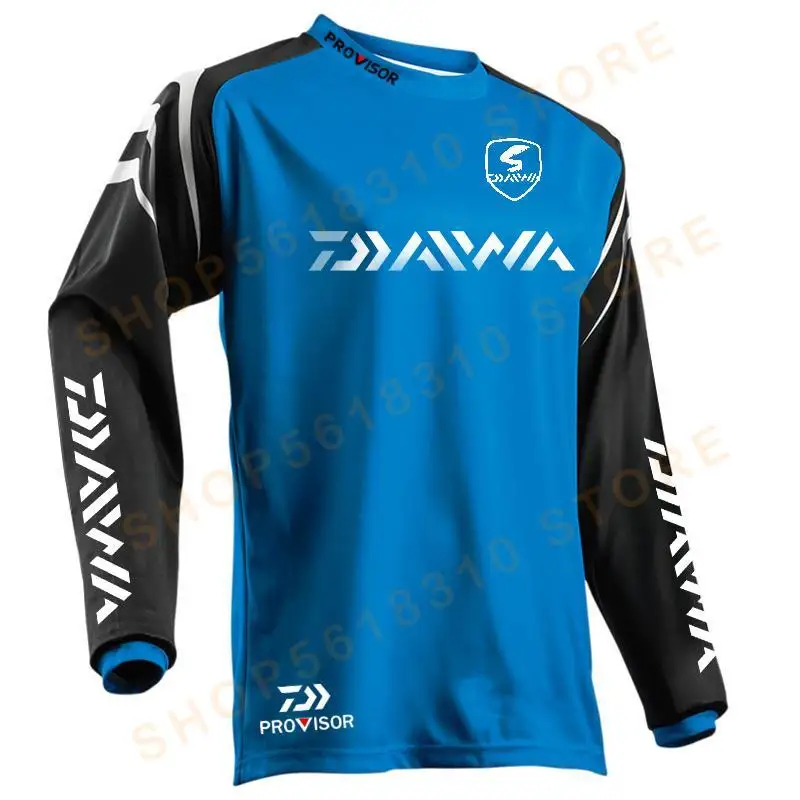 

2020 Summer Daiwa Dawa Fishing Shirt Men Outdoor Sports Breathable Camouflage Fishing Shirt Hiking Camping Fishing Clothing