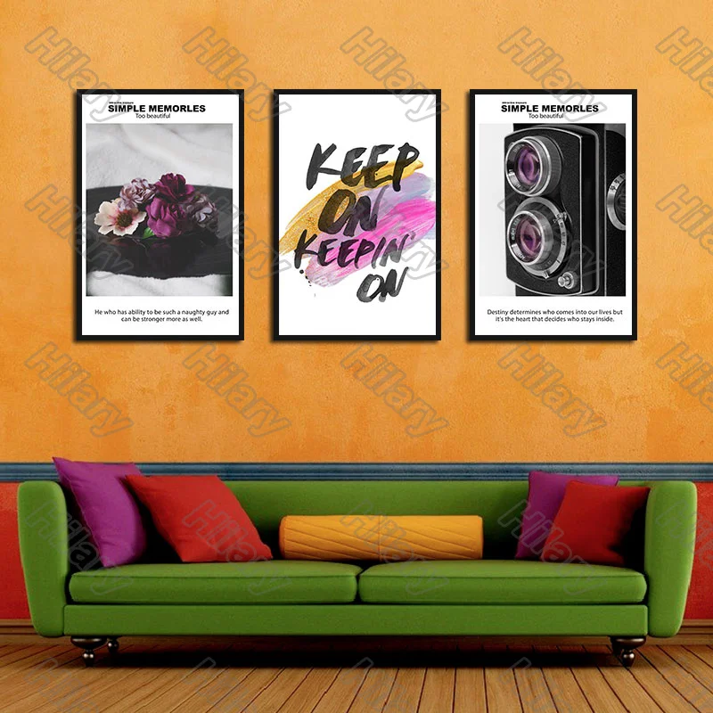 

Poster Plant Colorful Flowers Camara Canvas Painting and Prints Wall Art Pictures Decoration for Living Room 3Pcs Frameless