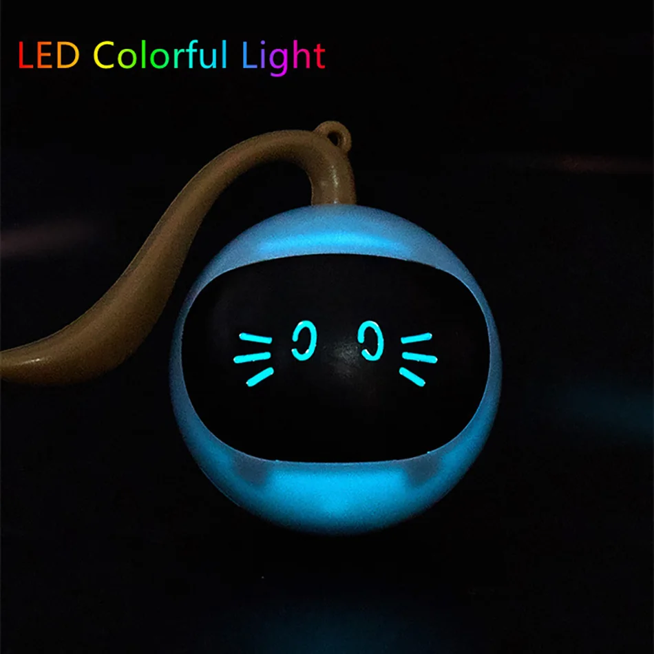 

Electric Smat Cat Ball Toy Intractive Automatic USB Rotate Roll Ball LED Light USB Chargable Play Toy For Kitten Cat Game Teaser