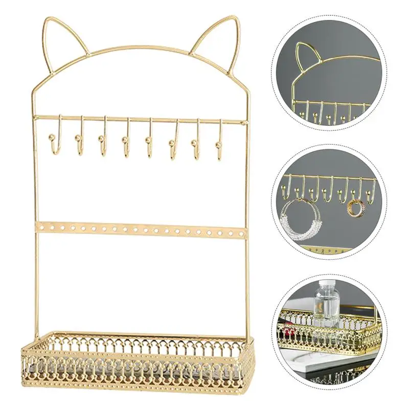 

1Pc Decorative Earring Rack Jewelry Storage Rack Household Display Rack Decor
