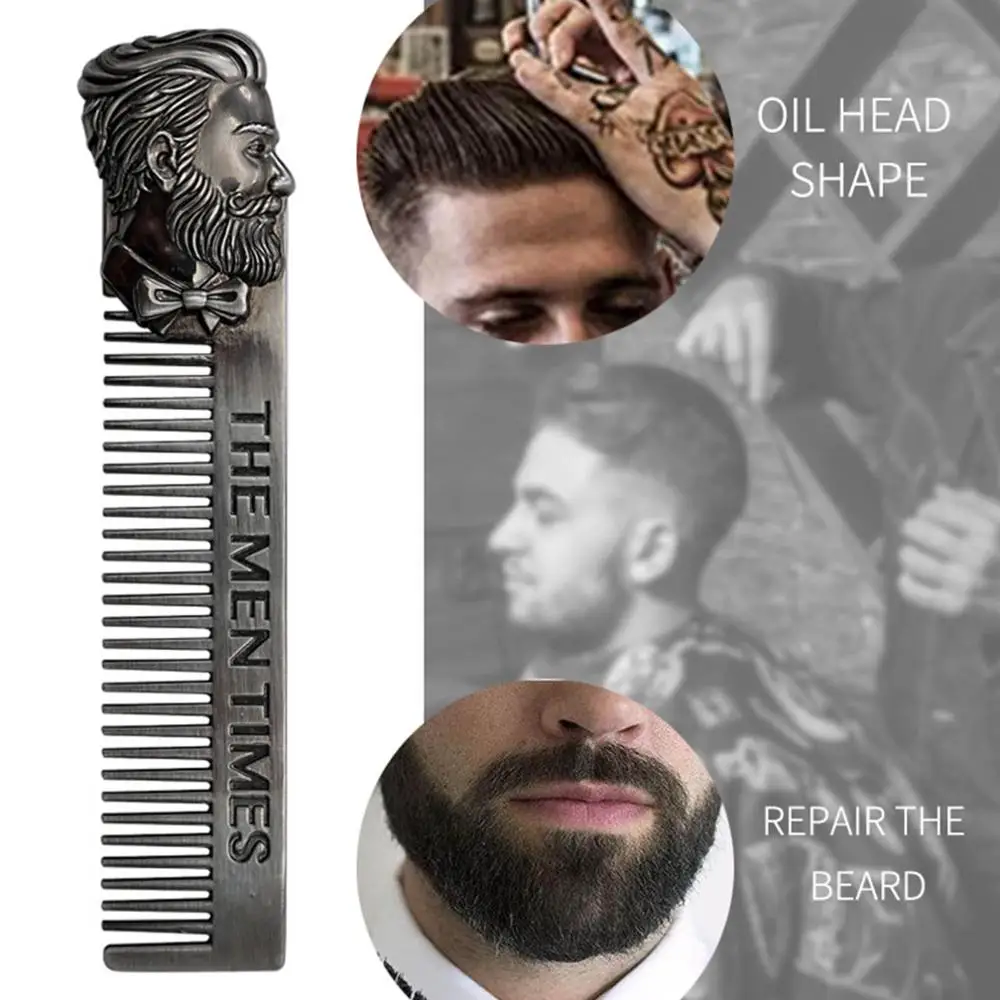 

Anmas Rucci Multifunctional Cool Men Beard Shaping Template Stainless Steel Beard Comb Men Hair Beard Trim Tool Hair Styling