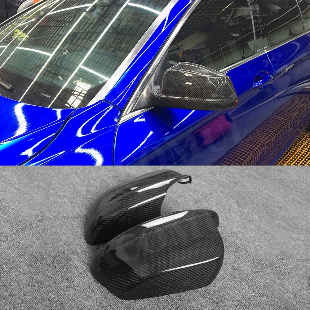 

Car Carbon Fiber Rearview Mirror Covers Caps for BMW X5 2011-2013 add On Style