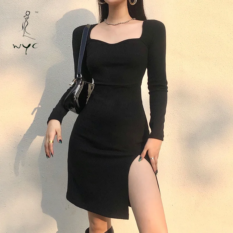 

Женское Повседневное платье в стиле ретро, однотонное платье-футляр в стиле ампир, весенняя одежда больших размеров, трендовая мини-одежда