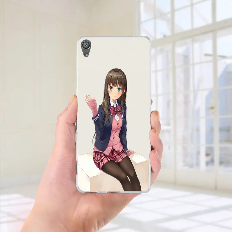 Униформа аниме милая девушка для Sony Xperia M2 M4 M5 XA XZ Z Z1 Z2 Z3 Z4 Z5 Compact E3 E5 T3 мягкие ТПУ