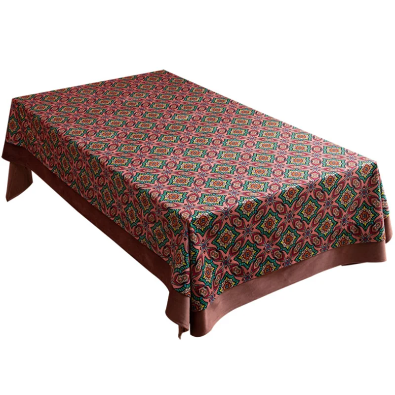 

Nordic Thick Lace Edge Table Cloth Wear-resistant Breathable Absorbent Quick-drying Table Mat Joint Dutch Velvet Table Cloth