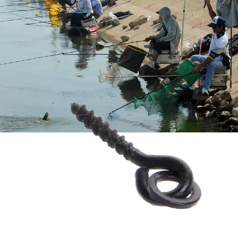 

OOTDTY 25pcs Carp Fishing Bait Screw Carp Hair Rigs Hook Terminal Tackle With Ring 15mm Bait Screws for fishing