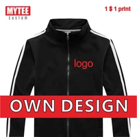 mytee spring and autumn mens zipper jacket custom ad company brand logo embroideryprinting coat ladies casual jacket