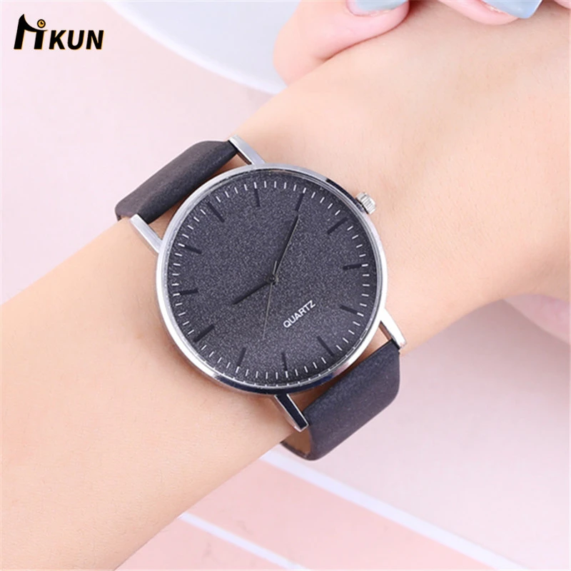 2019 Роскошные наручные часы с циферблатом корейские кожаные креативные женские