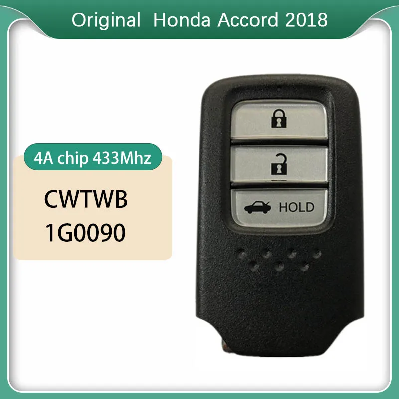 

CN003120 Original Honda Accord 3 Button Smart Remote Card Key 4A Chip 433Mhz CWTWB1G0090 72147-TSV-W0 For 2018