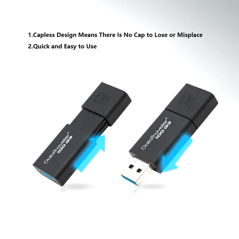 Kingston DT100G3 USB флеш накопитель 16 ГБ 32 64 100% 128 ГБ|USB флэш-накопители| |