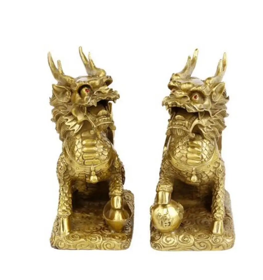 Медная статуя из чистой меди богатство религия в китайском стиле пара