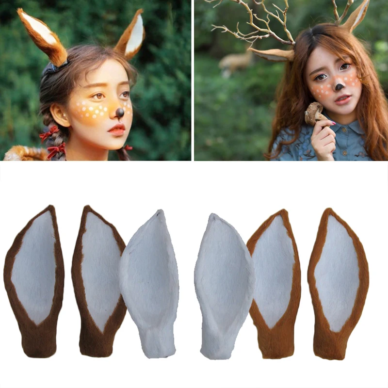 1 пара милых искусственных оленей ярких шин рождественские украшения головные