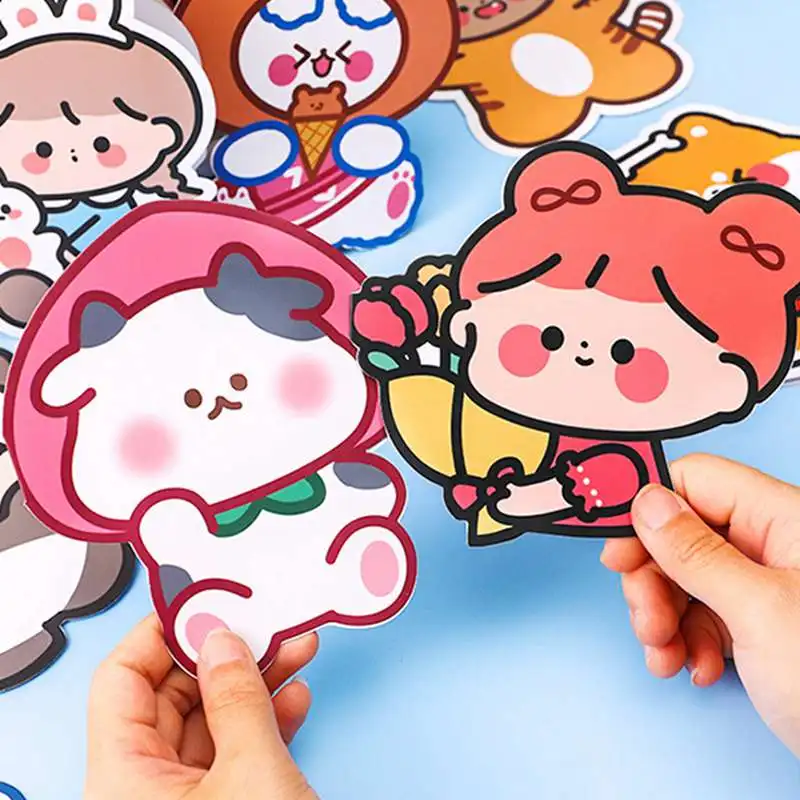 

Ins Handwritten Postcard Holiday Wishes Message Small Card Cute Cartoon Birthday Card