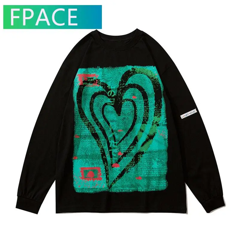 Футболки FPACE в стиле Харадзюку уличная одежда граффити стиль ретро готические