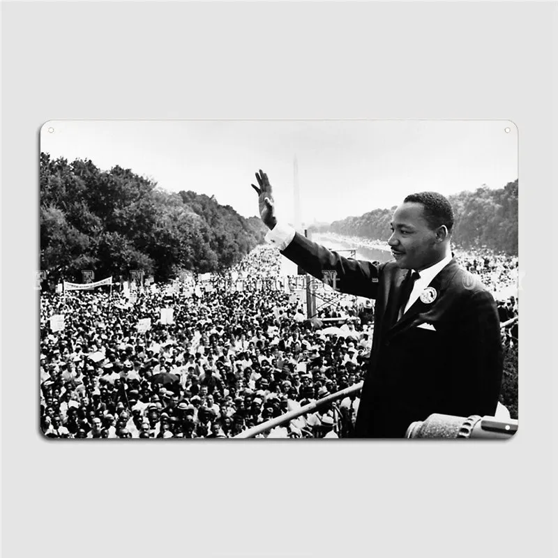 Martin Luther King Jr постер речь металлическая табличка для клуба брикет