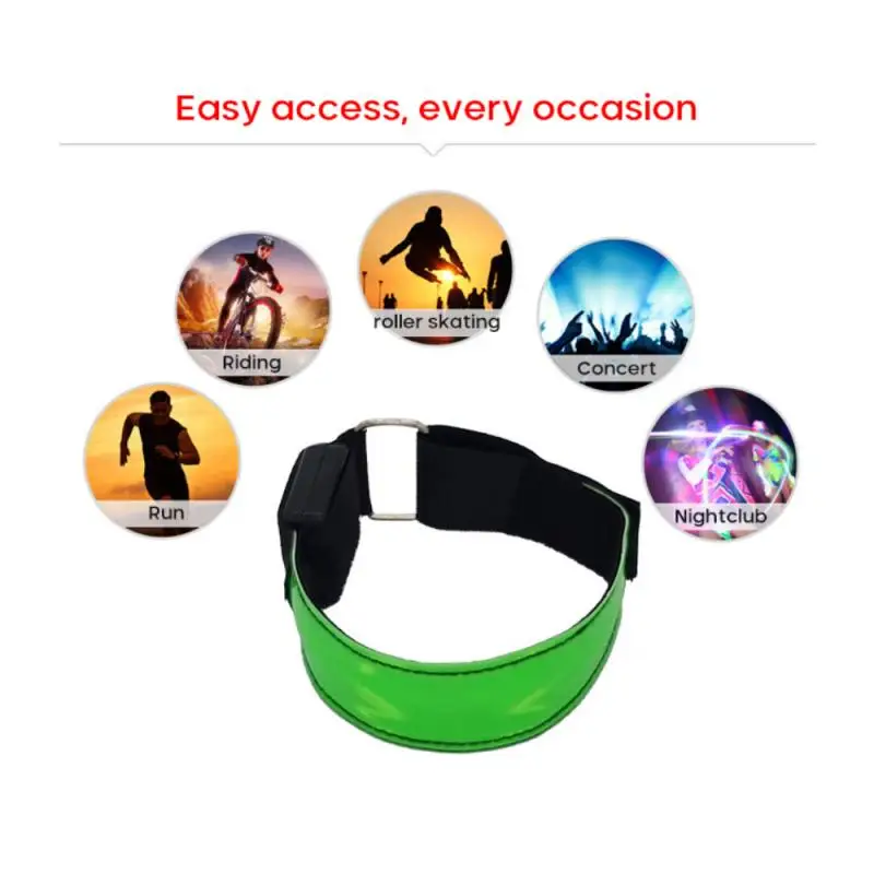 

Reflective Warning Lamp for Night Walking Cycling Safety Lights LED Flashing Night Running Light Bracelet Bicycle Accessories
