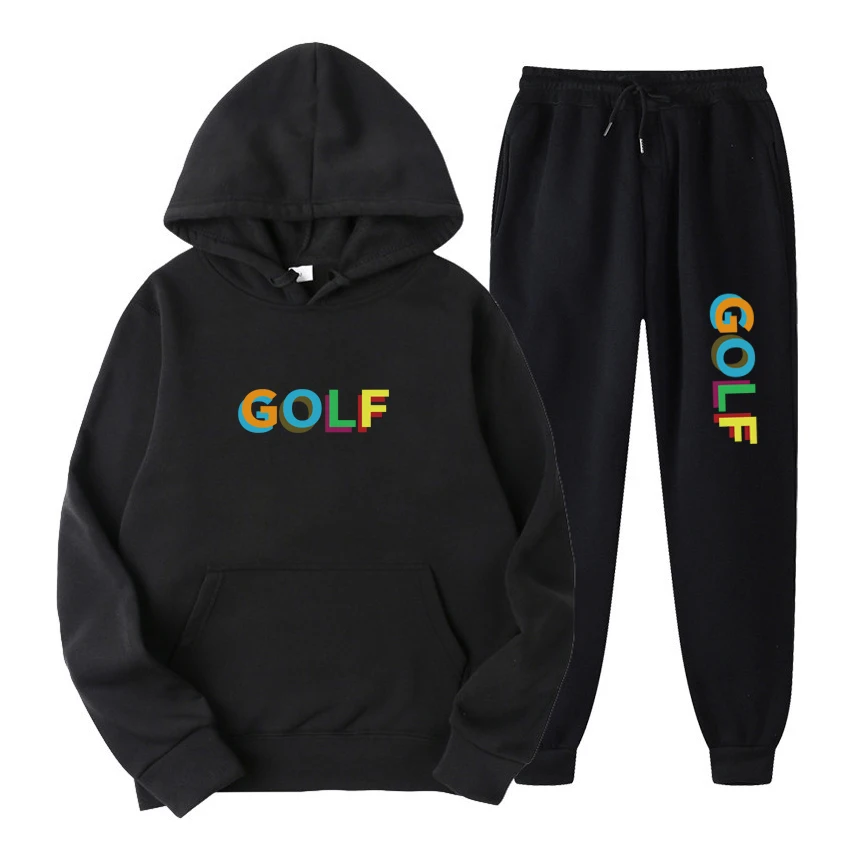 

2021 new brand sportswear fashion men's sportswear two-piece cotton fleece thick hoodie + pants sports suit me