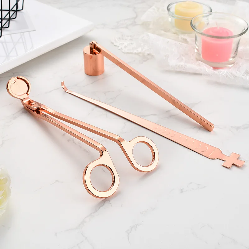 

Nordic Aroma Candle Tool Set Candle Extinguisher Candle Cover Extinguisher Candle Hook Extinguisher Three-piece Igniter Gift