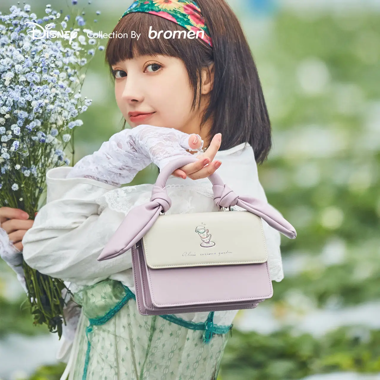 

[flowers and Alice] Disney's lovely and fashionable Cherry Blossom series 2021 new trend foreign style sweet messenger bag