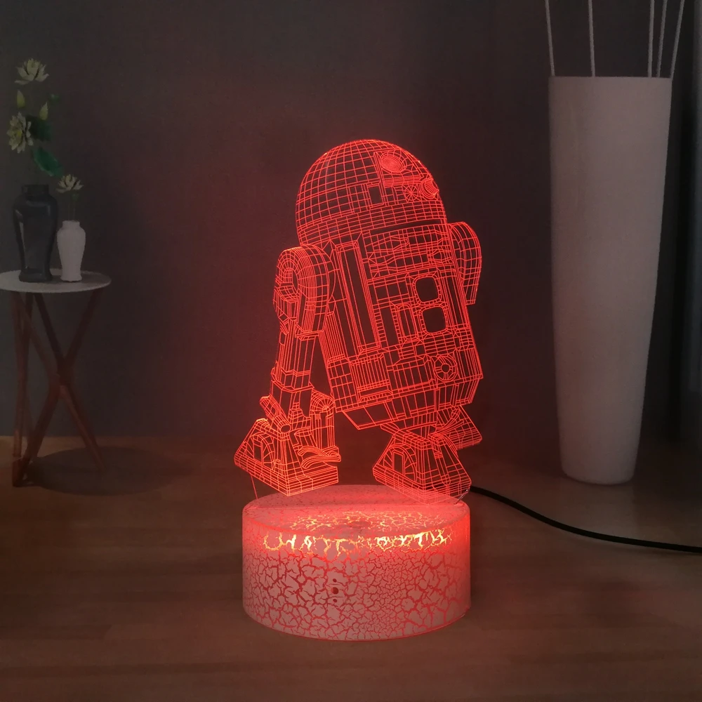 Настольная лампа с роботом-космонавтом в стиле Звездные войны Креативный