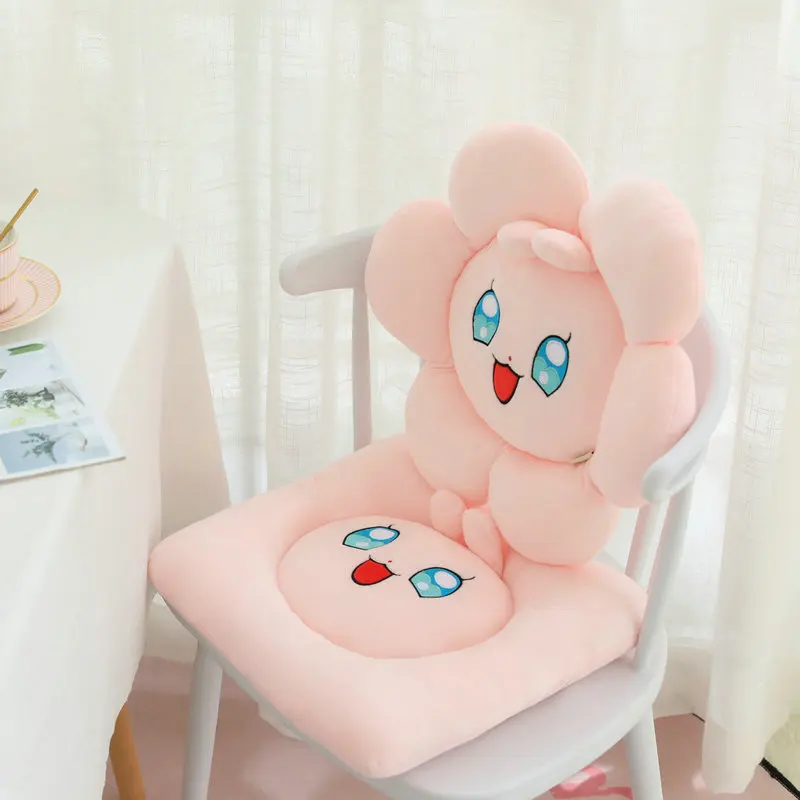 Мягкая мультяшная Желтая подушка для детского кресла милая кошка Шиба ину собака