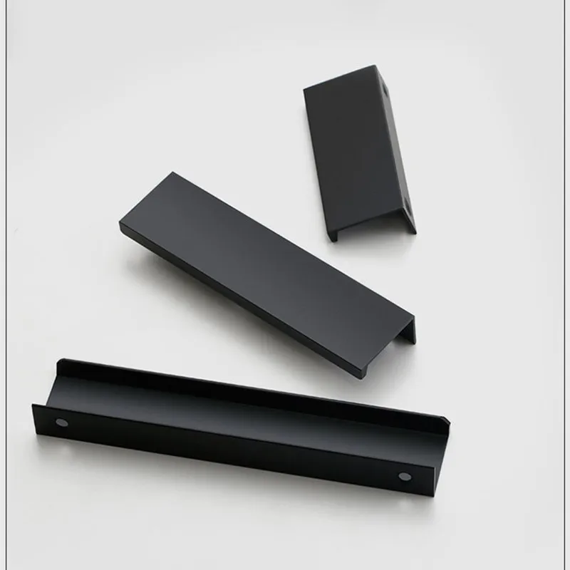 Черные ручки для мебели ящиков шкафа кухонного скрытые | Обустройство дома