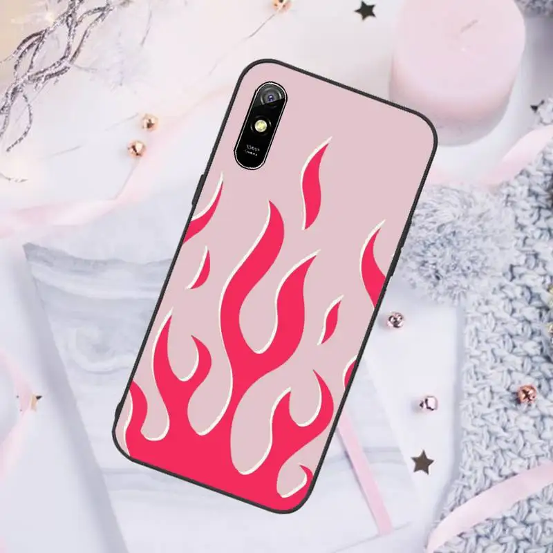 

Cool Green Red Flame Fire Phone Case For Xiaomi Mi Redmi Note 7 8 9 pro 8T 9T 9S 9A 10 Lite pro