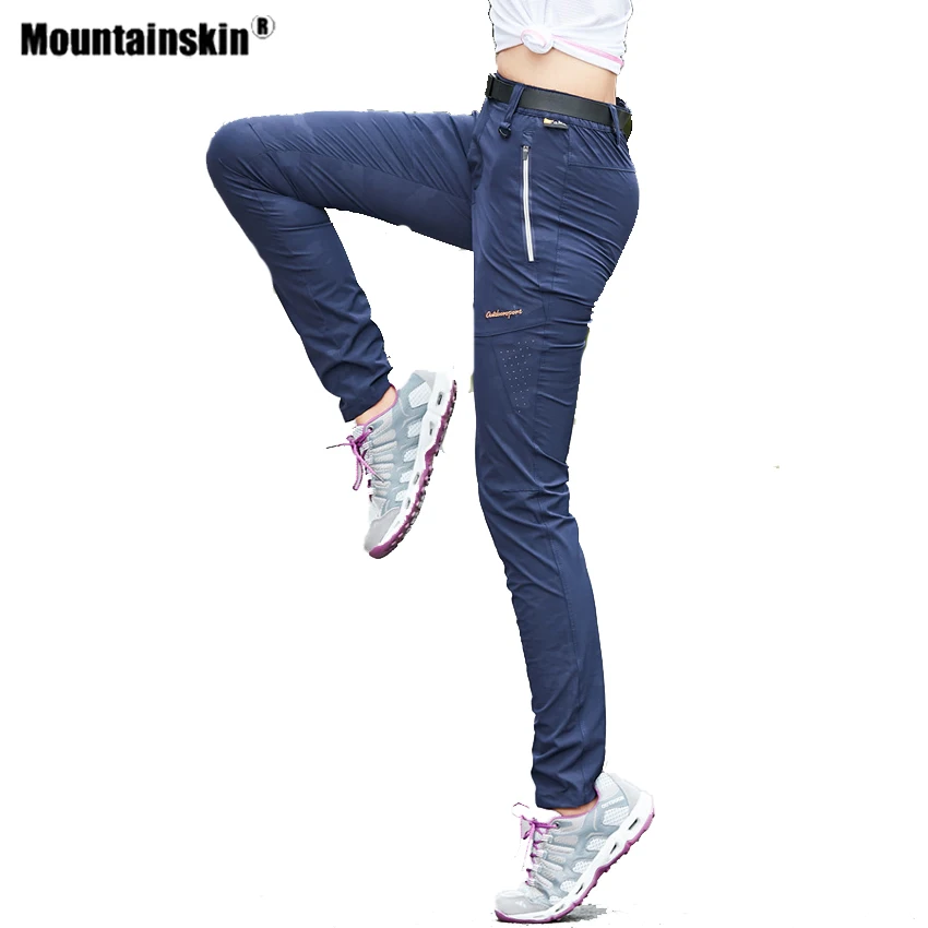 Брюки женские мужские камуфляжные эластичные для походов VA740 | Спорт и