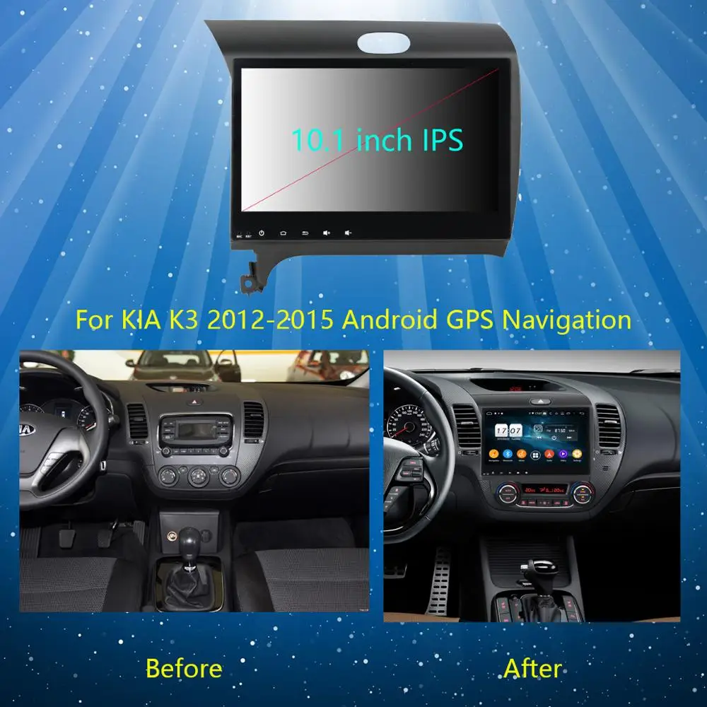 10.1&quot IPS 8Core 4G RAM+64G ROM Android 9.0 Car DVD Radio GPS For Kia CERATO K3 FORTE 2013 2014 2015 2016 DSP CarPlay Parrot BT |