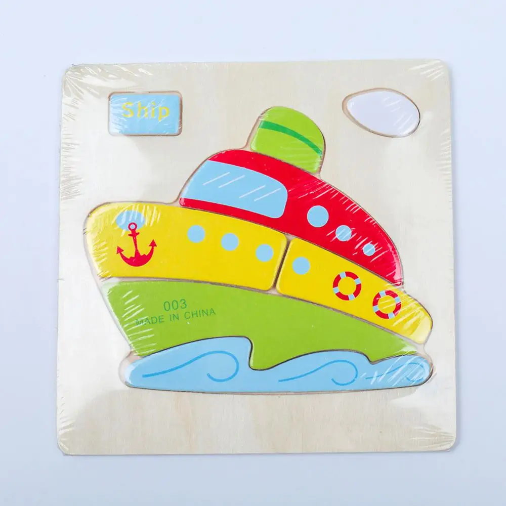 Детские игрушки деревянная головоломка милый мультфильм животное интеллект